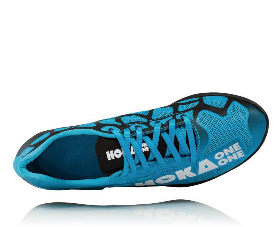 Zapatillas Atletismo Hoka One One Mujer - Rocket X - Azules/Blancas - YER321604